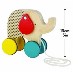 PETIT COLLAGE - Jumbo Jumping Elephant Wooden Pull Toy