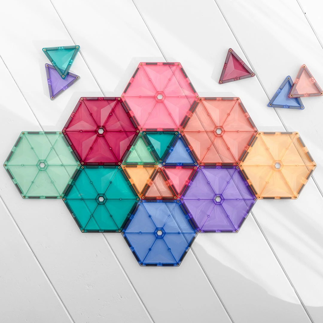 Connetix Tiles CONNETIX - 40 Piece Pastel Geometry Pack Open-Ended Play