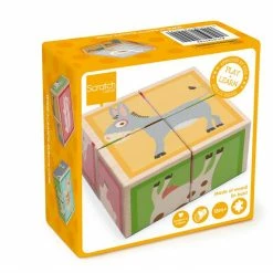 Toddler Toys SCRATCH - Puzzle Farm - 4 Blocks