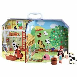 VILAC - Little Farm In Suitcase Miniature Play Worlds