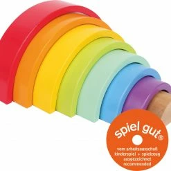 Toddler Toys Small Foot - Wooden Building Blocks Large Rainbow