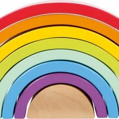 Toddler Toys Small Foot - Wooden Building Blocks Large Rainbow