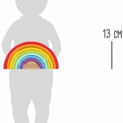 Toddler Toys Small Foot - Wooden Building Blocks Large Rainbow