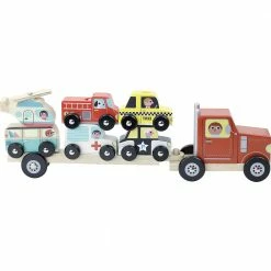 VILAC - Truck And Trailer With Vehicles Stacking Game