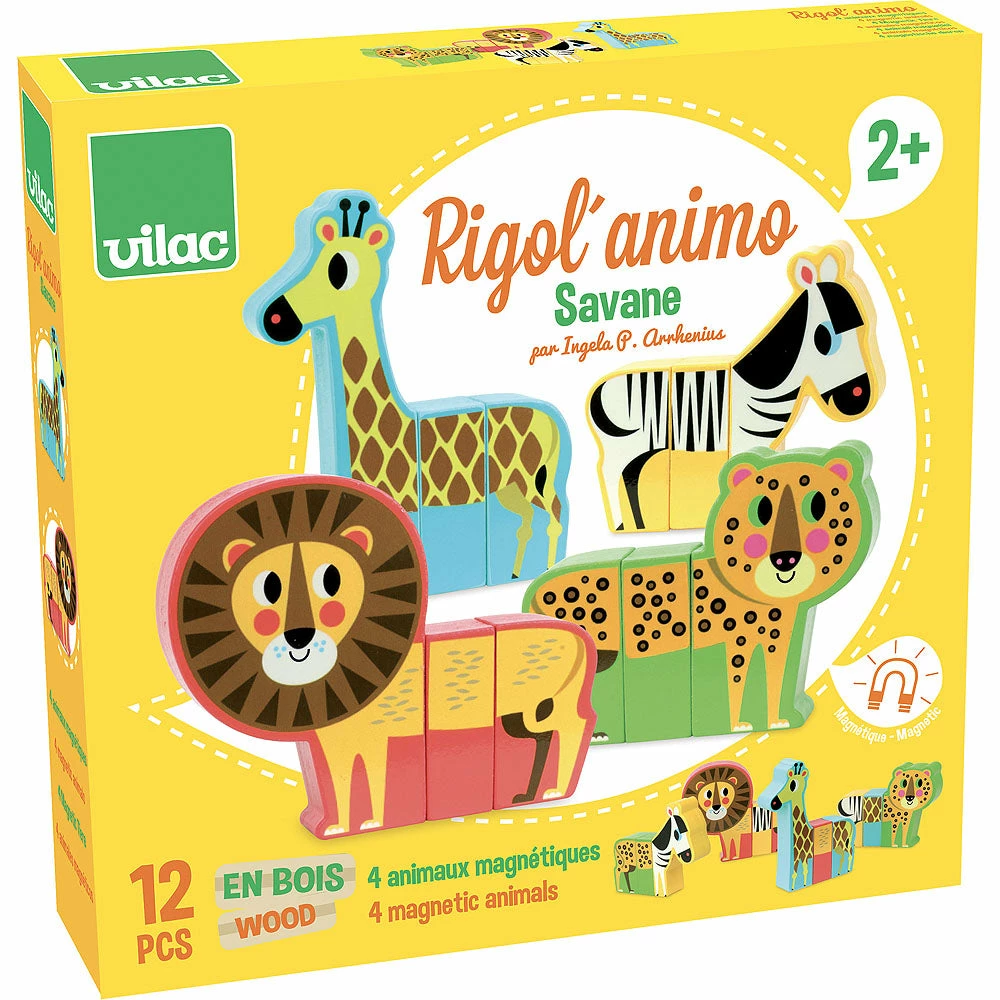 VILAC - Magnetic Savannah Animals Set Toddler Toys