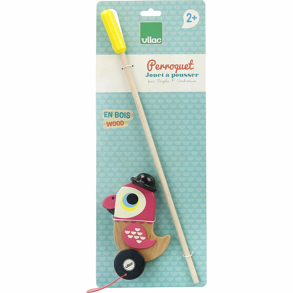 VILAC - Parrot Push Toy Toddler Toys