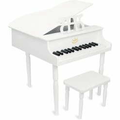 Music & Sounds VILAC - White Grand Piano With Stool