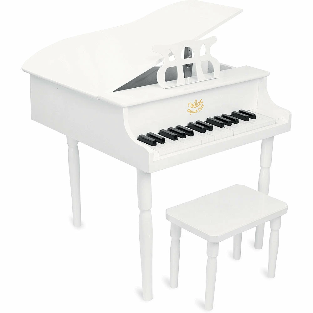 Music & Sounds VILAC - White Grand Piano With Stool