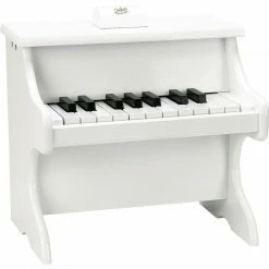 VILAC - 18-Key White Upright Piano With Scores