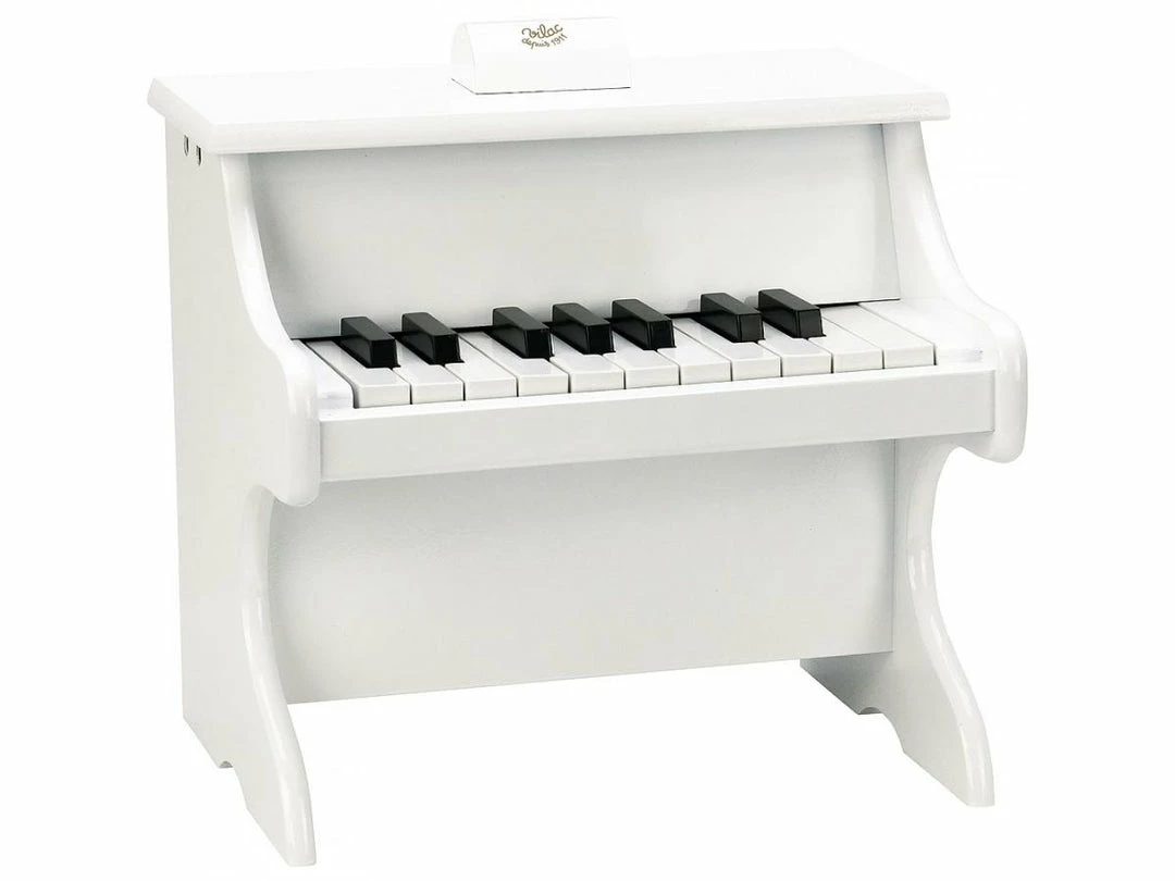 VILAC - 18-Key White Upright Piano With Scores