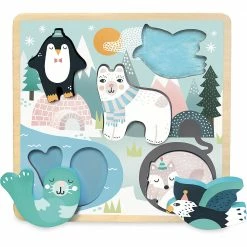 VILAC - Touch And Feel Puzzle - Jungle Puzzle / Ice Puzzle Toddler Toys