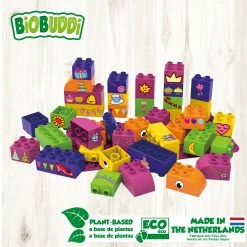 BiOBUDDi - Learning To Create - 40pcs, 1 Baseplate