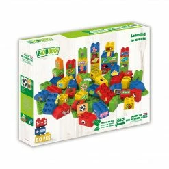 Toddler Toys BiOBUDDi - Learning To Create - 60pcs, 2 Baseplates