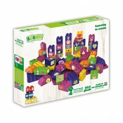 BiOBUDDi - Learning To Create - 60pcs, 2 Baseplates Toddler Toys