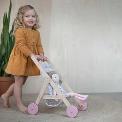 LITTLE DUTCH - Wooden Doll Stroller - Spring Flowers Toddler Toys