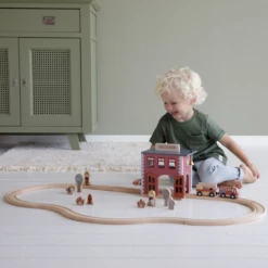 LITTLE DUTCH - Railway Train Extension - Firestation Miniature Play Worlds