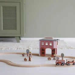 LITTLE DUTCH - Railway Train Extension - Firestation Miniature Play Worlds