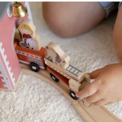 LITTLE DUTCH - Railway Train Extension - Firestation Miniature Play Worlds