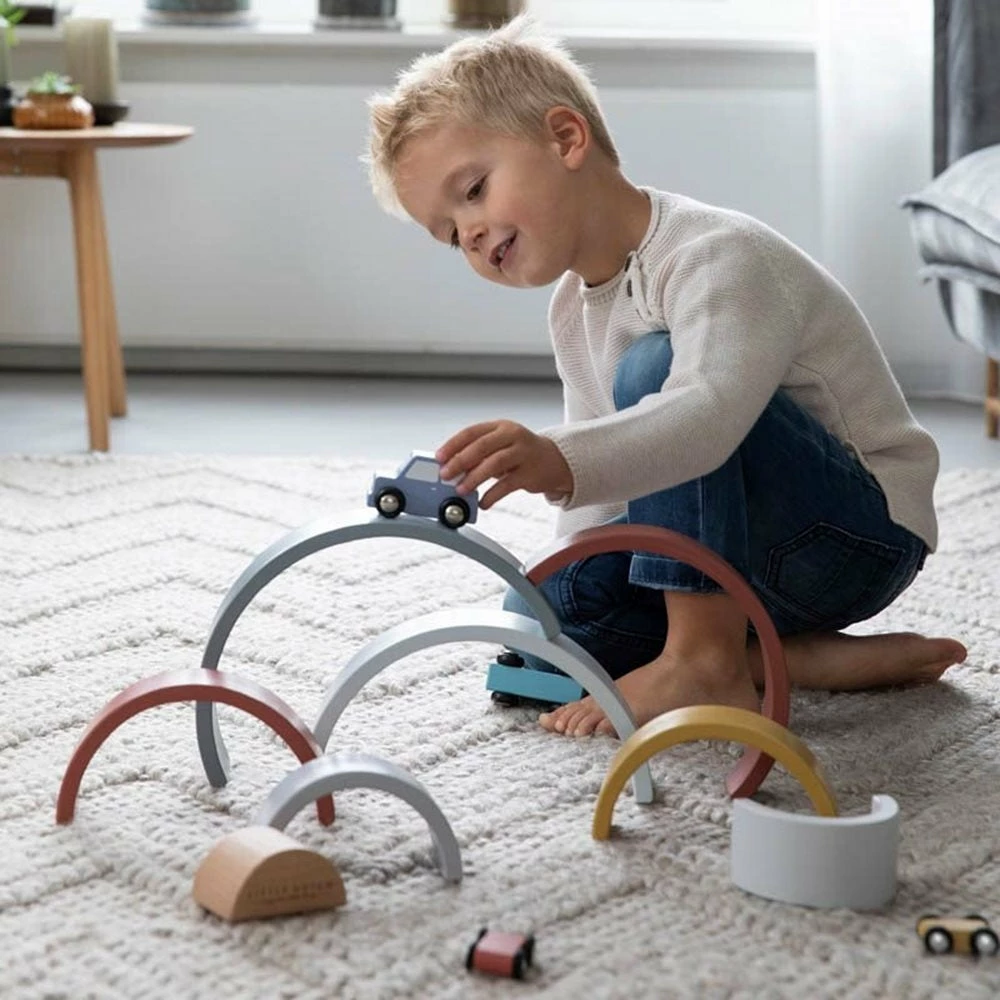 LITTLE DUTCH - Rainbow Stacker Pure & Nature