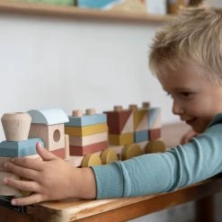 LITTLE DUTCH - Stacking Train Pure & Nature