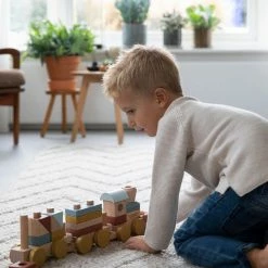 LITTLE DUTCH - Stacking Train Pure & Nature