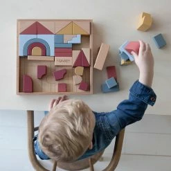 Toddler Toys LITTLE DUTCH -Wooden Building Blocks Pure & Nature