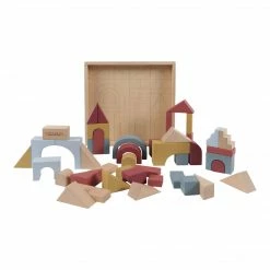 Toddler Toys LITTLE DUTCH -Wooden Building Blocks Pure & Nature