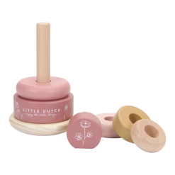 LITTLE DUTCH - Rocking Ring Stacker - Wild Flowers Toddler Toys