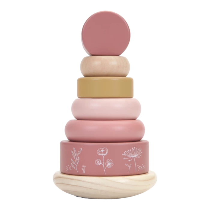 LITTLE DUTCH - Rocking Ring Stacker - Wild Flowers Toddler Toys