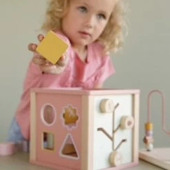 LITTLE DUTCH - Wooden Activity Cube - Wild Flowers Toddler Toys