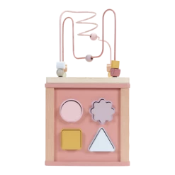 LITTLE DUTCH - Wooden Activity Cube - Wild Flowers Toddler Toys