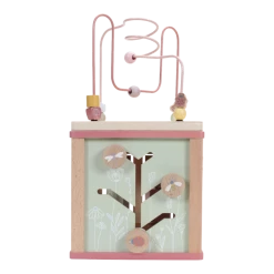 LITTLE DUTCH - Wooden Activity Cube - Wild Flowers Toddler Toys