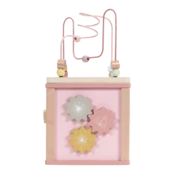 LITTLE DUTCH - Wooden Activity Cube - Wild Flowers Toddler Toys