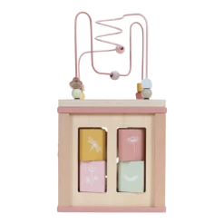 LITTLE DUTCH - Wooden Activity Cube - Wild Flowers Toddler Toys