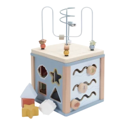LITTLE DUTCH - Wooden Activity Cube - Ocean Toddler Toys
