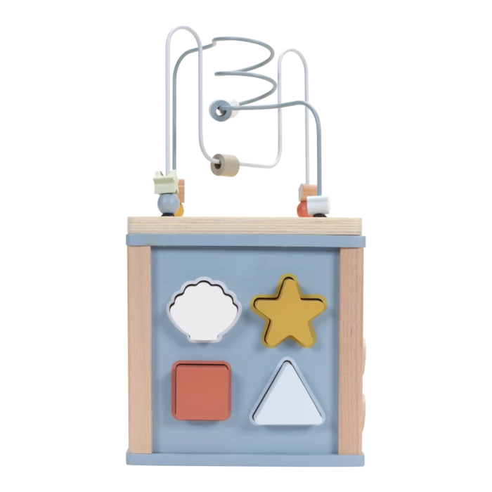 LITTLE DUTCH - Wooden Activity Cube - Ocean Toddler Toys
