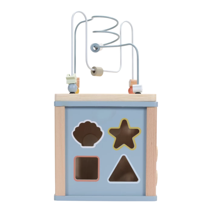 LITTLE DUTCH - Wooden Activity Cube - Ocean Toddler Toys