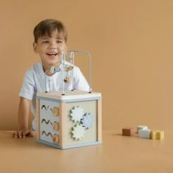 LITTLE DUTCH - Wooden Activity Cube - Ocean Toddler Toys