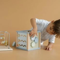 LITTLE DUTCH - Wooden Activity Cube - Ocean Toddler Toys