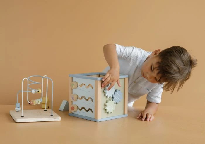 LITTLE DUTCH - Wooden Activity Cube - Ocean Toddler Toys