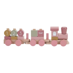 Toddler Toys LITTLE DUTCH - Stacking Train - Wild Flowers