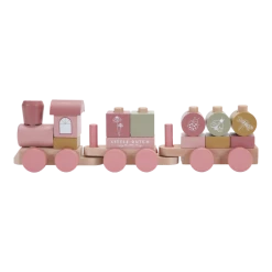 Toddler Toys LITTLE DUTCH - Stacking Train - Wild Flowers