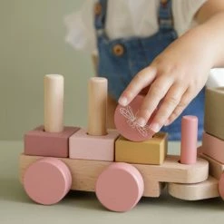 Toddler Toys LITTLE DUTCH - Stacking Train - Wild Flowers