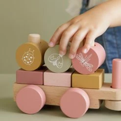 Toddler Toys LITTLE DUTCH - Stacking Train - Wild Flowers