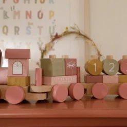 Toddler Toys LITTLE DUTCH - Stacking Train - Wild Flowers