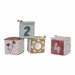 LITTLE DUTCH - Set Of Soft Cubes Flowers & Butterflies Baby Toys