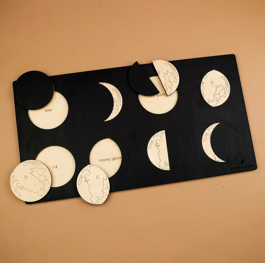 STUKA PUKA - To The Moon And Back Wooden Puzzle Educational Resources