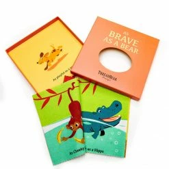 Threadbear Design Baby Toys Rag Book - As Brave As A Bear