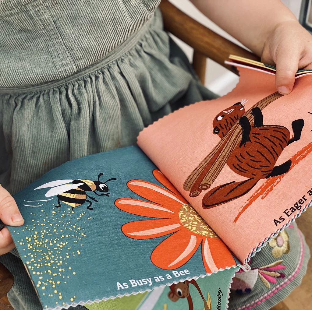 Threadbear Design Baby Toys Rag Book - As Brave As A Bear