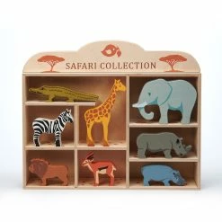 Miniature Play Worlds TENDER LEAF TOYS - 8 Safari Animals With Shelf